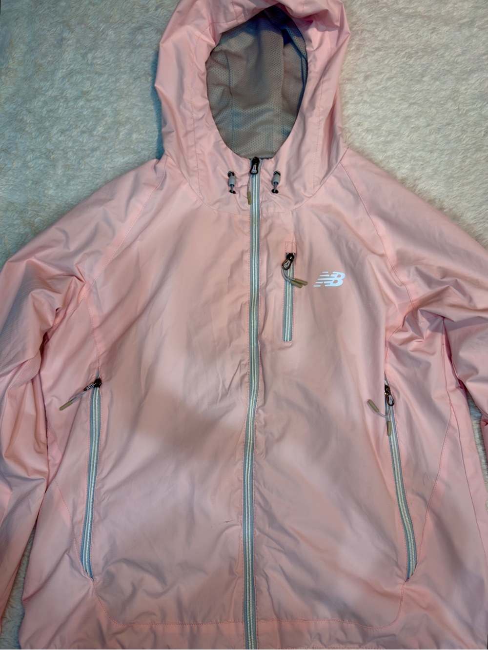 New Balance Light Pink Hooded Windbreaker Jacket